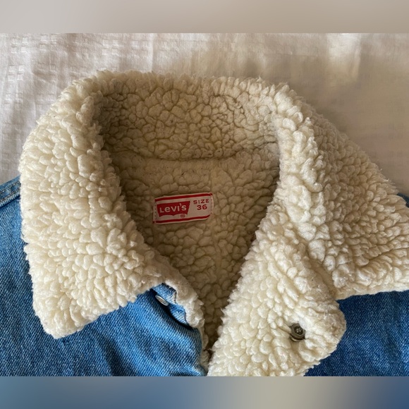Vintage 70’s Levi’s Sherpa Denim Trucker Jacket - Picture 3 of 16